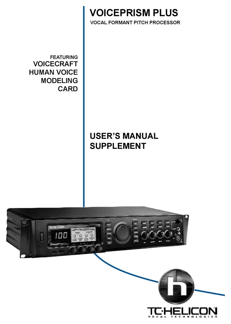 TC-Helicon VOICEPRISM PLUS User's manual supplement