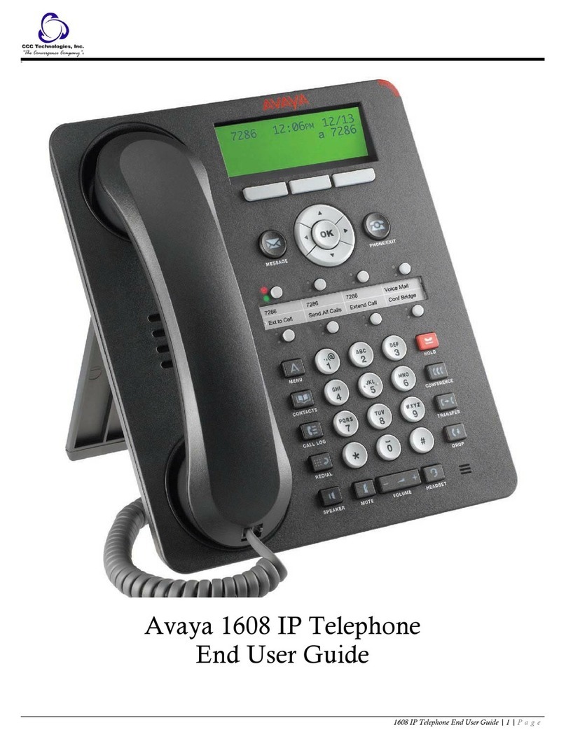 Avaya one-X Deskphone Value Edition 1608 User manual