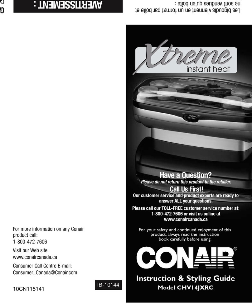 Conair Xtreme instant heat CHV14JXRC User guide