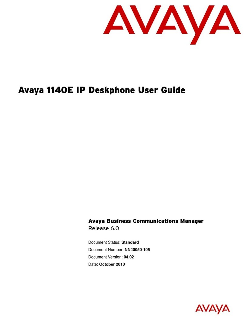 Avaya 1140E User manual Avaya 1140E User manual