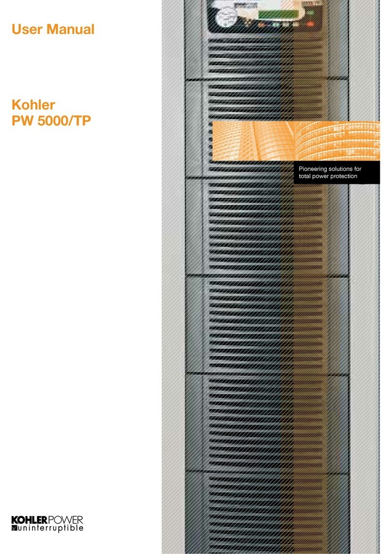 Kohler PW 5000/TP User manual