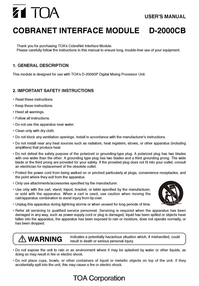 Toa COBRANET user manual