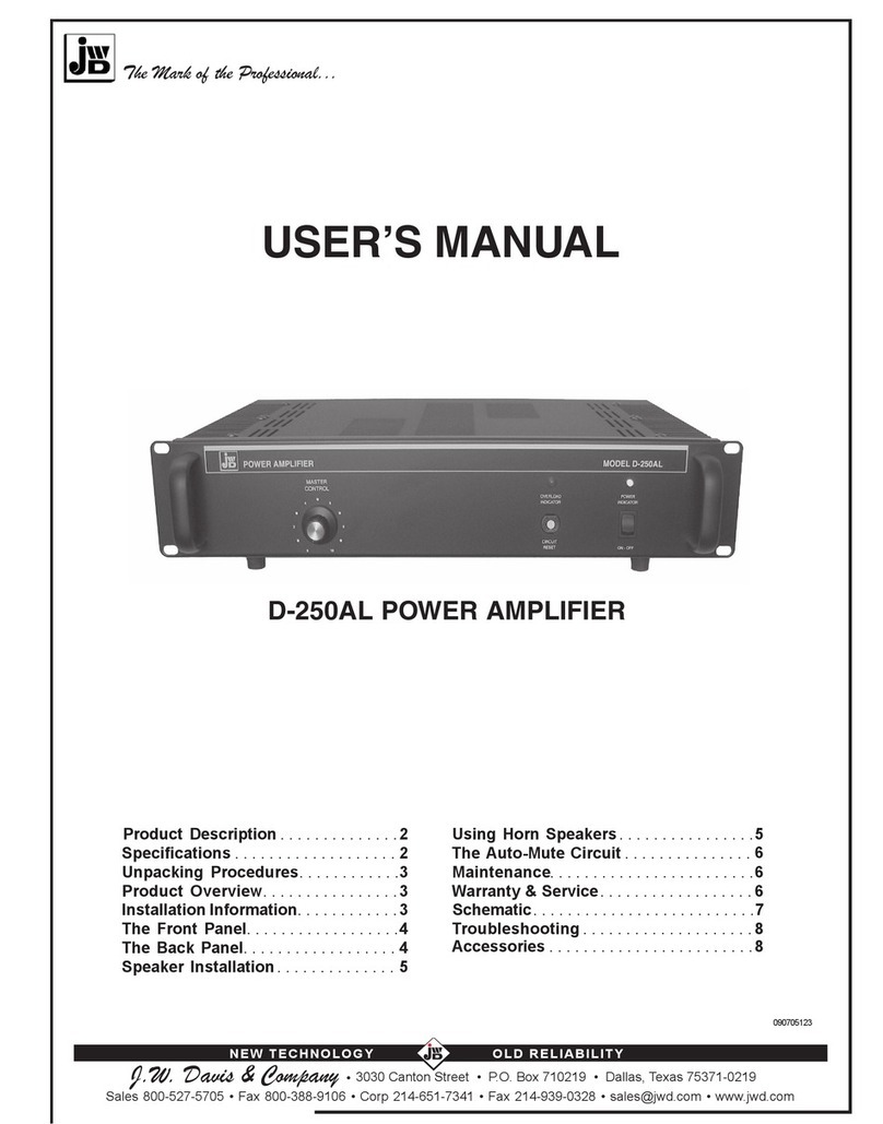J. W. Davis & Company D-250AL user manual