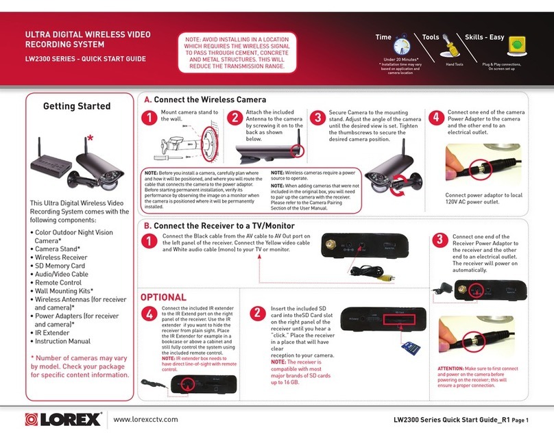 Lorex LW2300 SERIES quick start guide