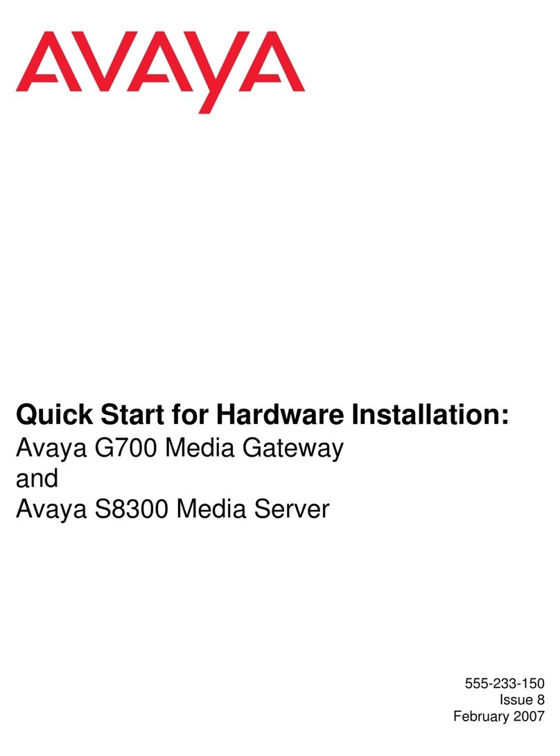 Avaya G700 Quick start installation guide