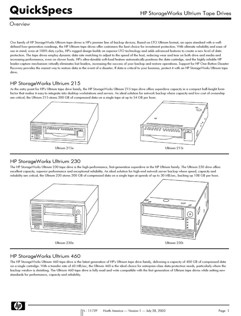 HP StorageWorks Ultrium 215 User instructions