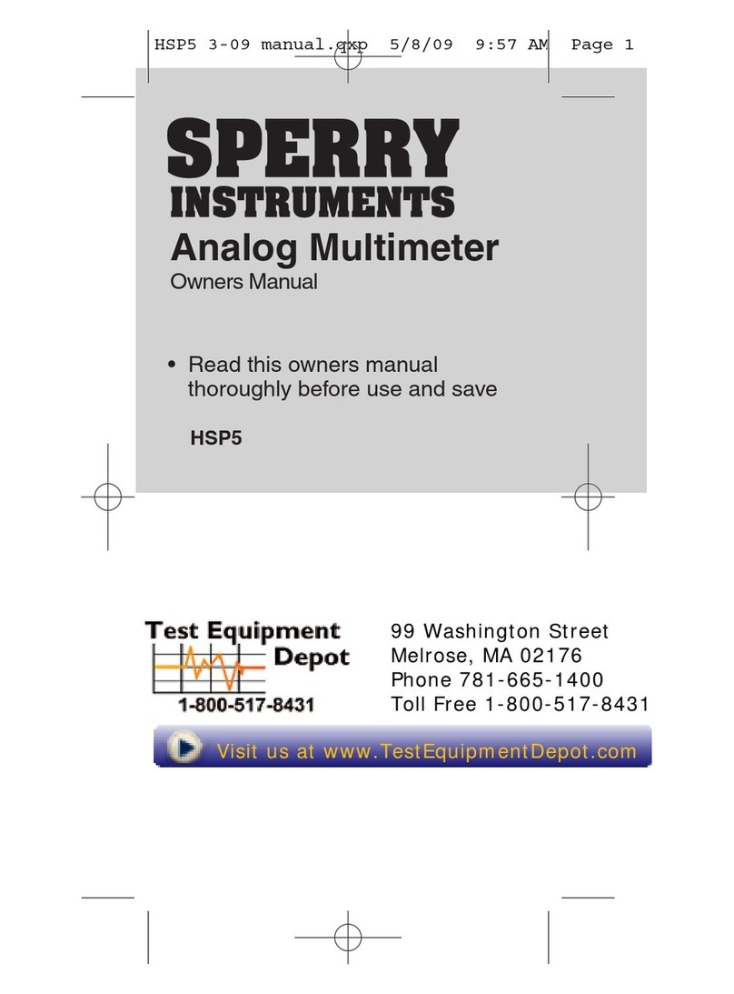Sperry instrument HSP5 owner's manual
