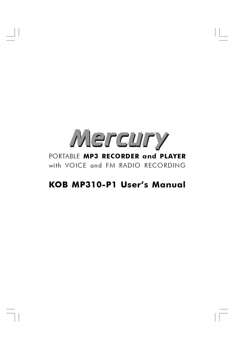 Mercury KOB MP310-P1 User manual Mercury KOB MP310-P1 User manual