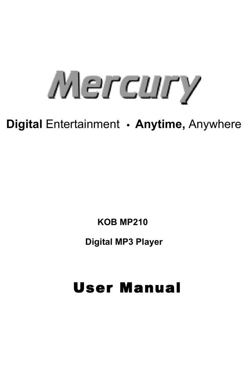 Mercury KOB MP210 User manual Mercury KOB MP210 User manual