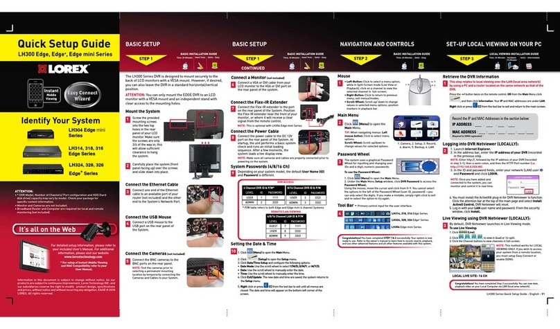 Lorex LH318 User manual