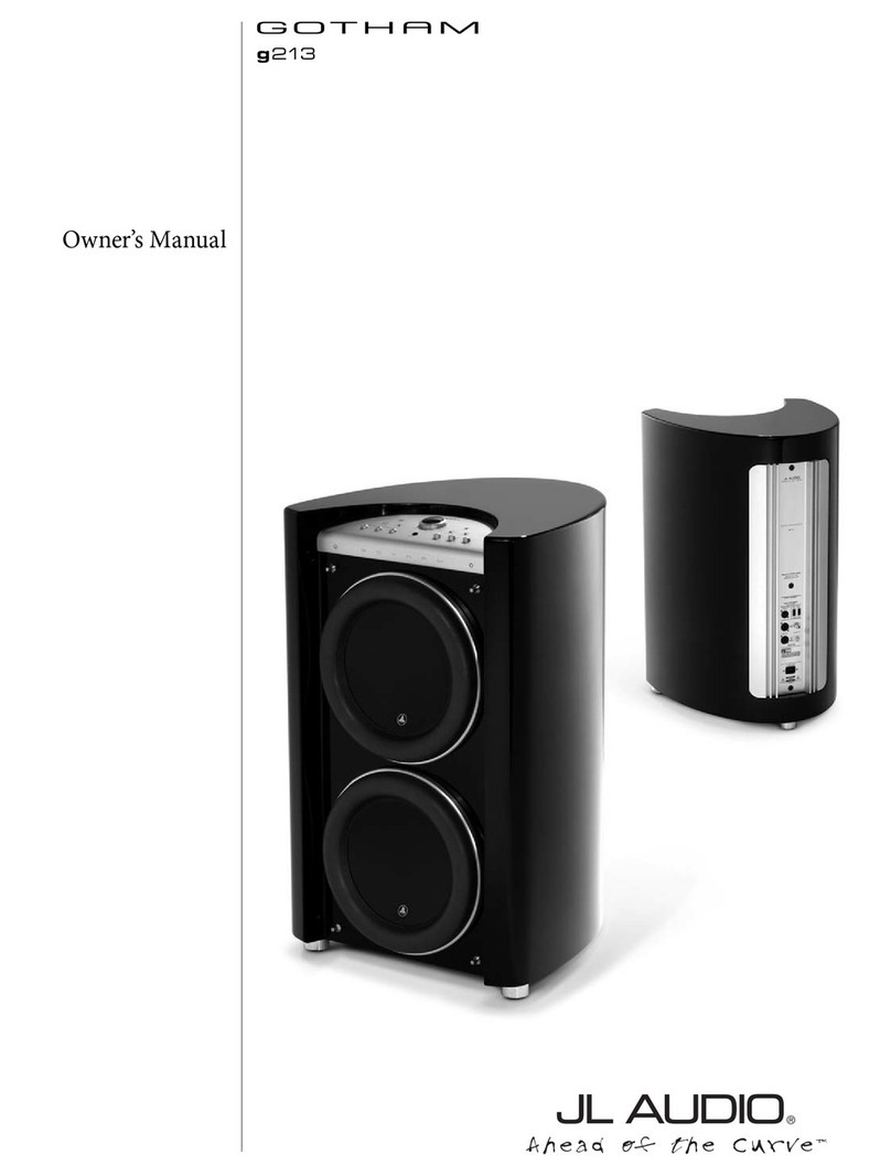 JL Audio Gotham g213 User manual