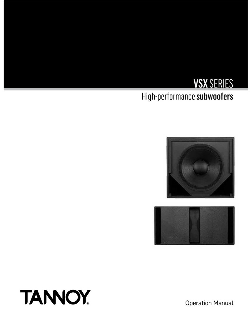 Tannoy VSX 18DR Operation manual