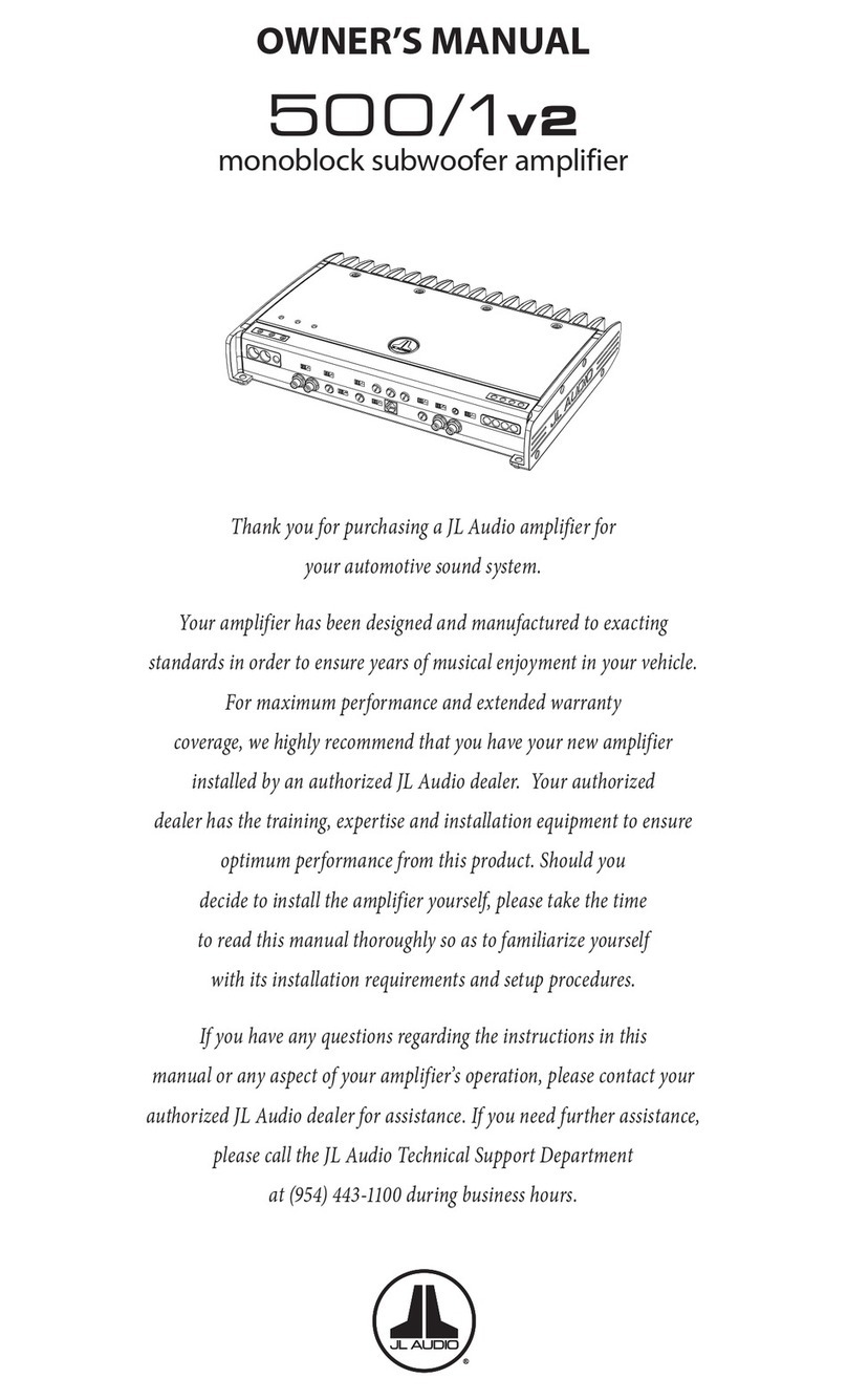 JL Audio 500/1 v2 User manual