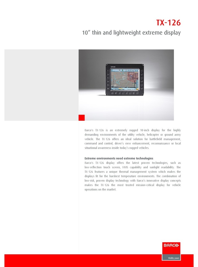 Barco TX-126 User manual Barco TX-126 User manual