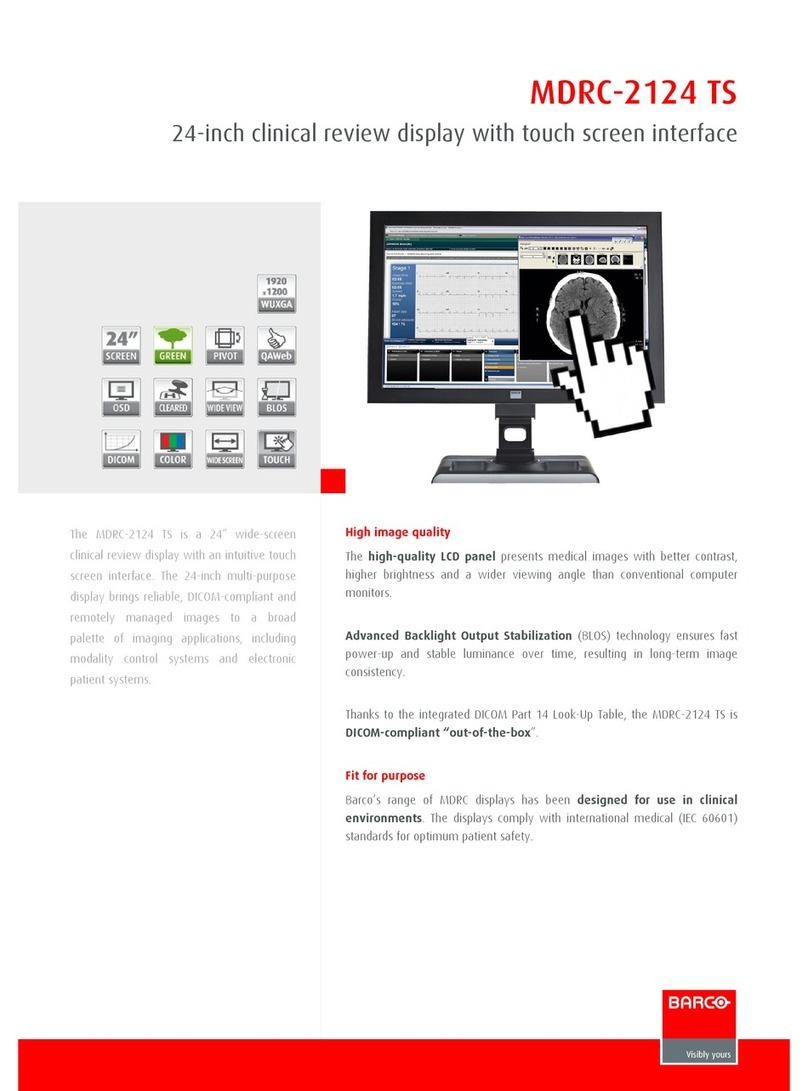 Barco MDRC­-2124 TS Specifications