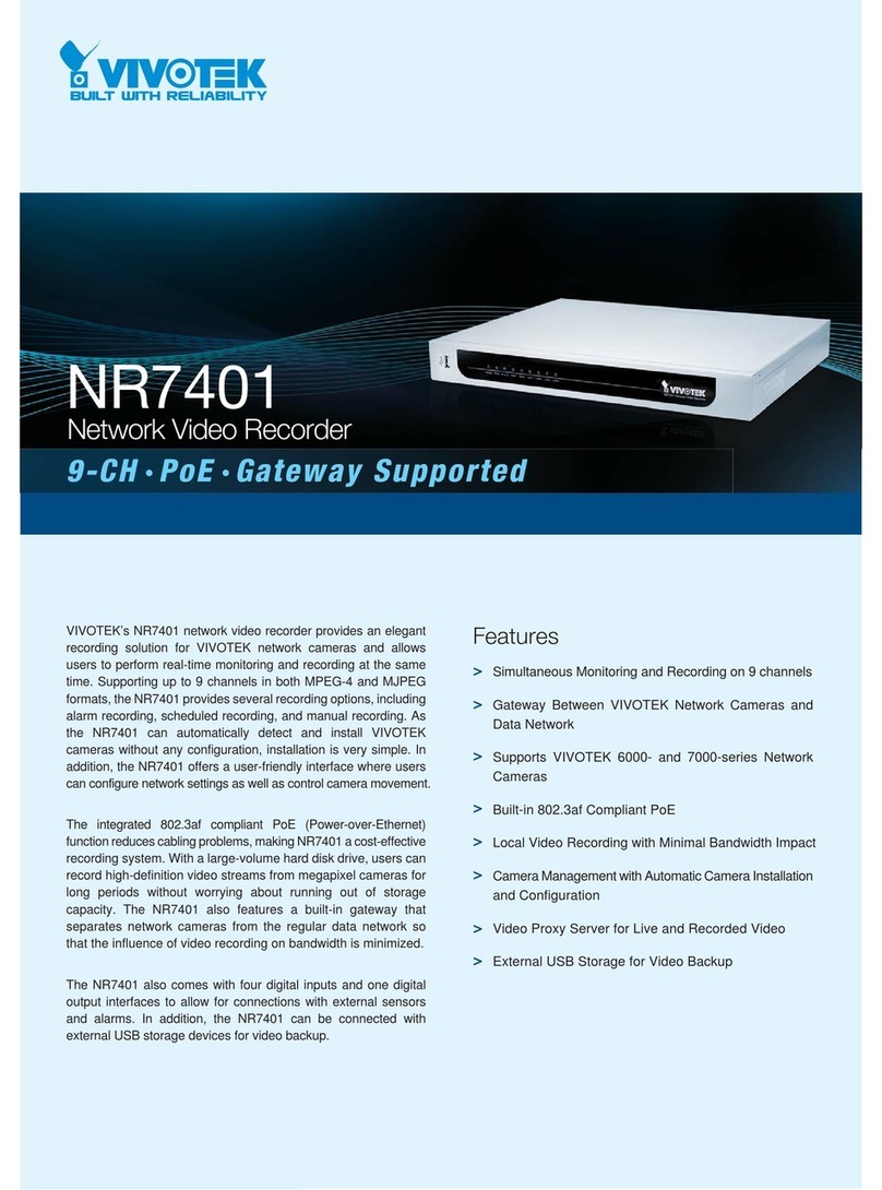 Vivotek NR7401 Installation and operation manual