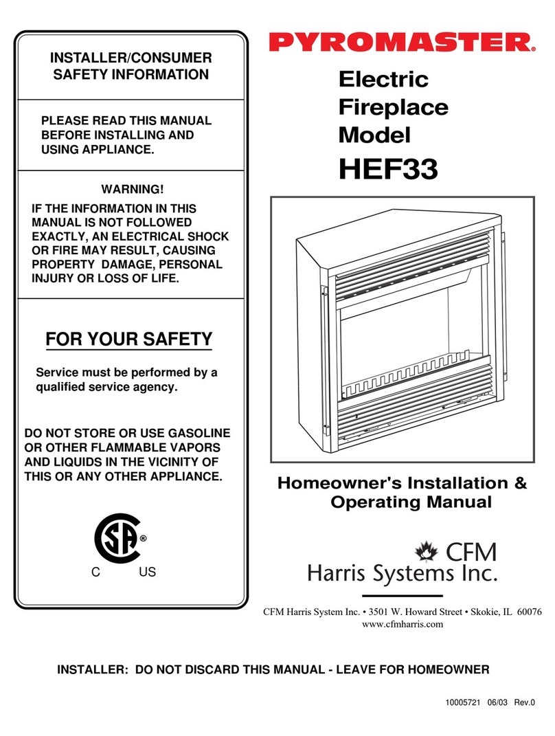 pyromaster HEF33 Homeowner's installation & operating manual pyromaster HEF33 Homeowner's installation & operating manual
