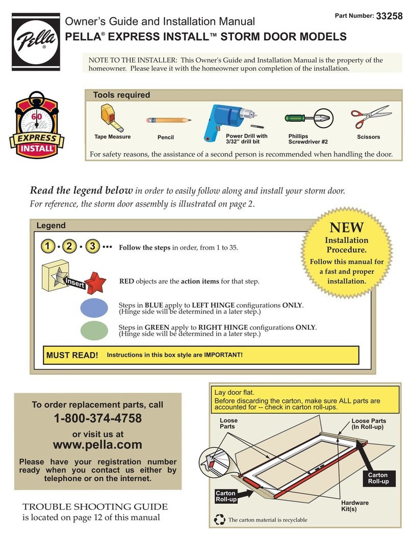 Pella 6000 Owner's guide and installation manual Pella 6000 Owner's guide and installation manual