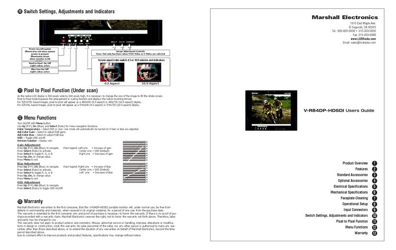 Marshall Electronics V-R84DP-HDSDI User manual