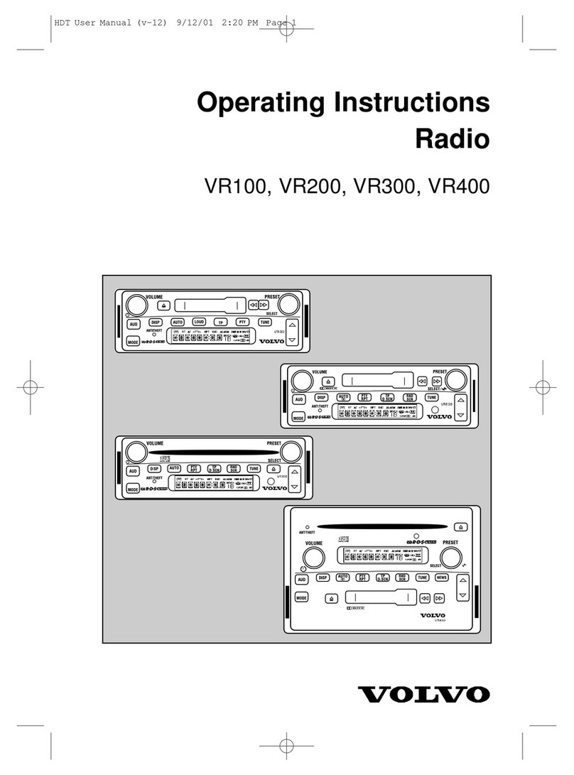 Volvo VR100 operating instructions