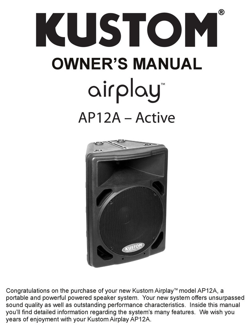 Kustom airplay AP12A owner's manual