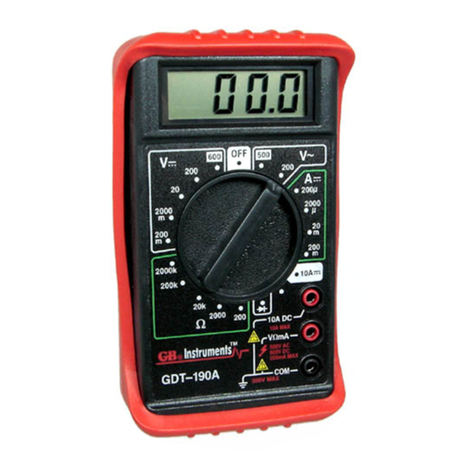 GB Instruments GDT-190A owner's manual