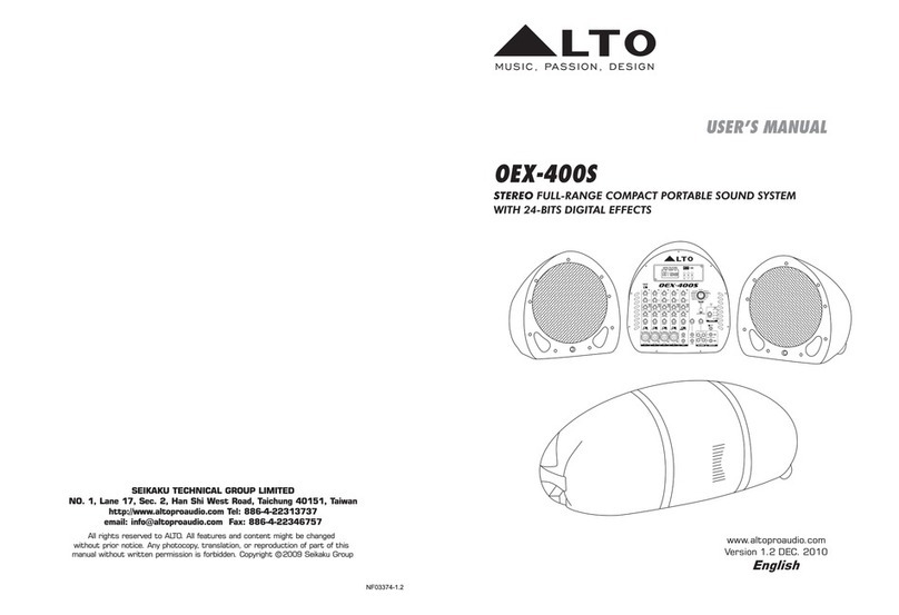 Alto OEX-400S user manual