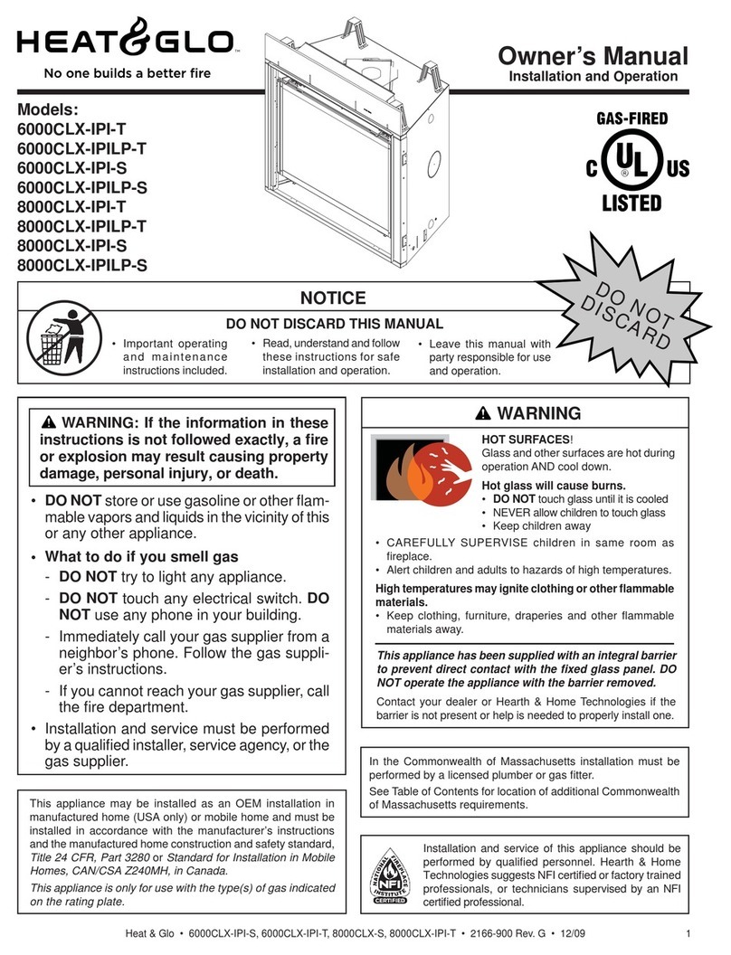 Heat & Glo 6000CLX-IPI-T User manual