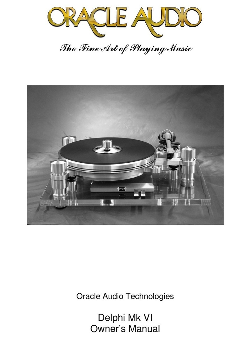 Oracle Audio Delphi Mk VI User manual