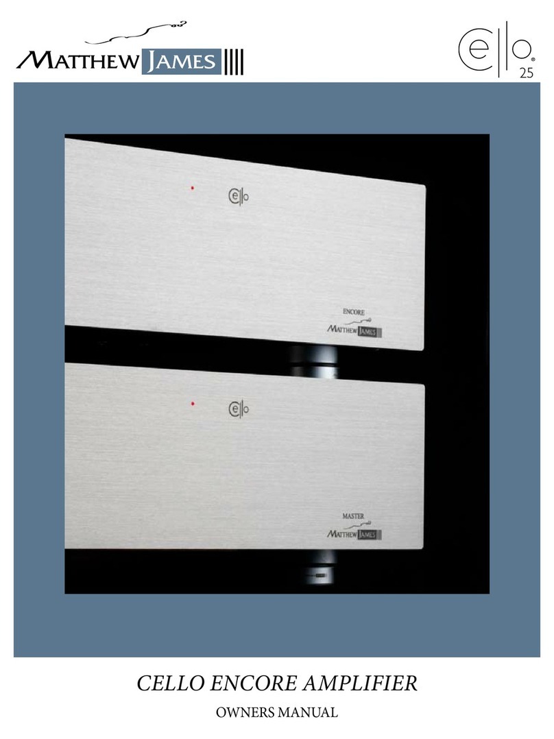 Matthew James cello encore owner's manual