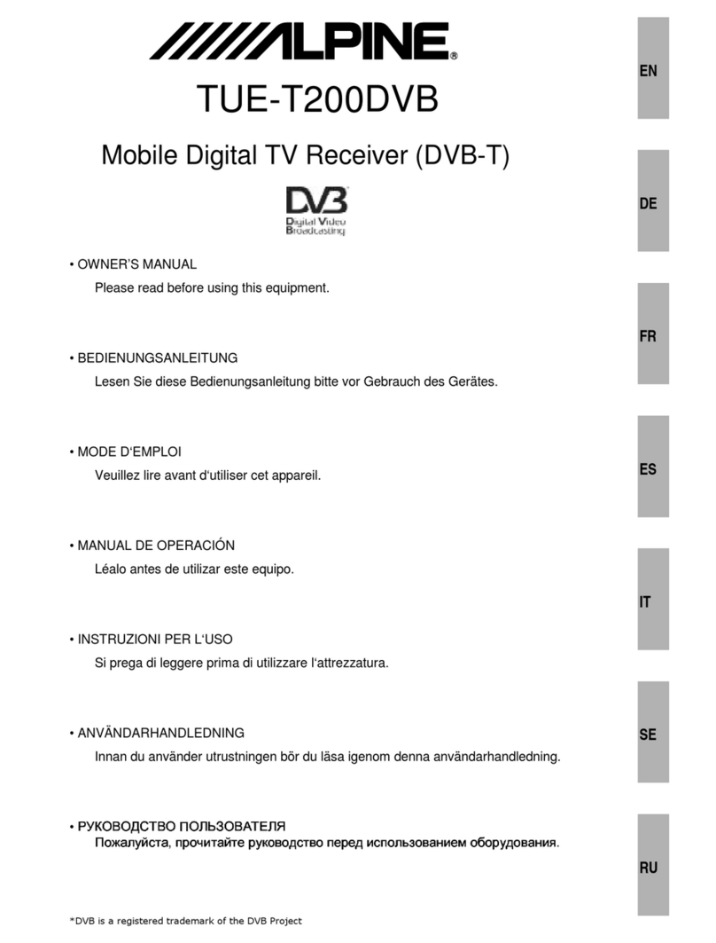 Alpine TUE-T200DVB owner's manual