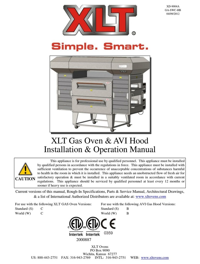 XLT Ovens XLT Gas Oven User manual