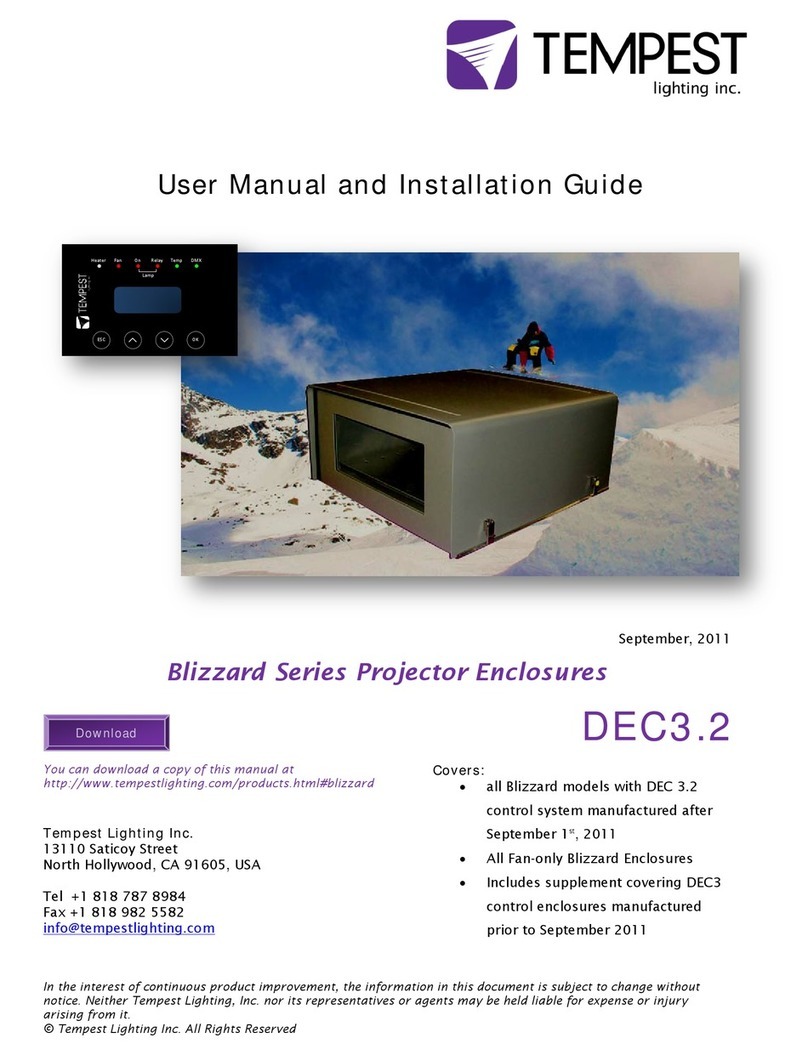 Tempest Blizzard DEC3.2 User manual and installation instructions