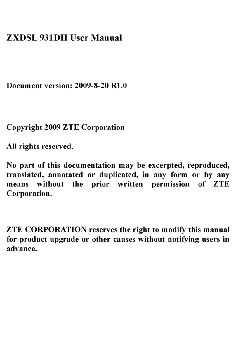 Zte ZXDSL 931DII User manual