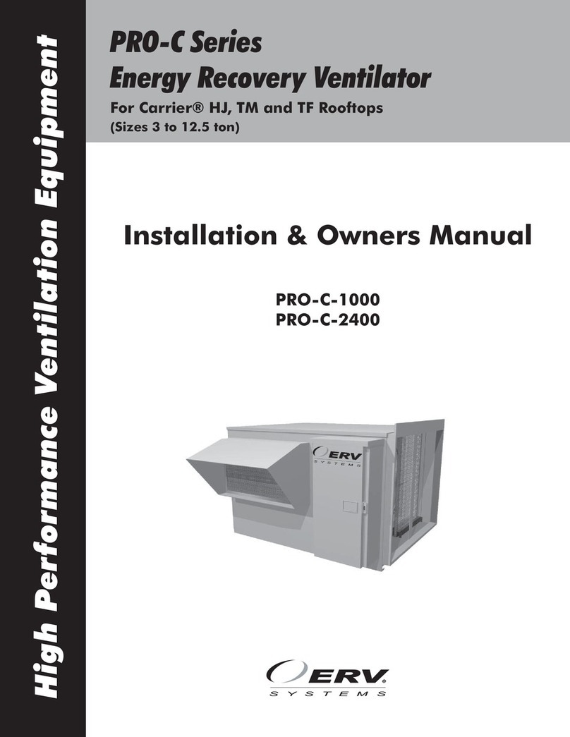 ERV Systems PRO-C-1000 Installation & owner's manual ERV Systems PRO-C-1000 Installation & owner's manual