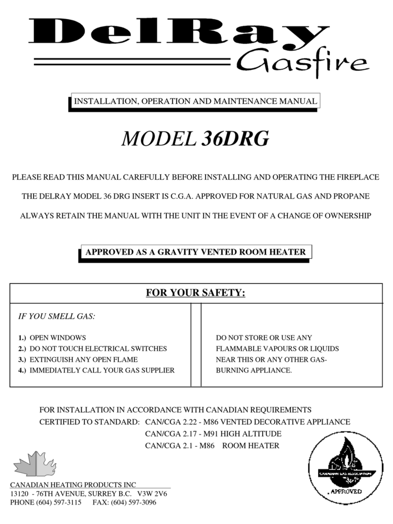 DelRay 36DRG Installation, operating and maintenance manual