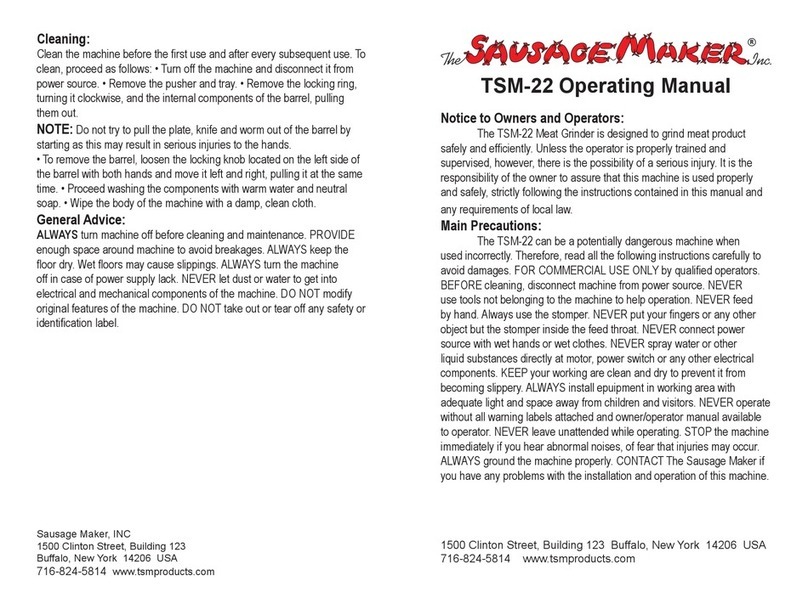Sausage Maker TSM-22 operating manual