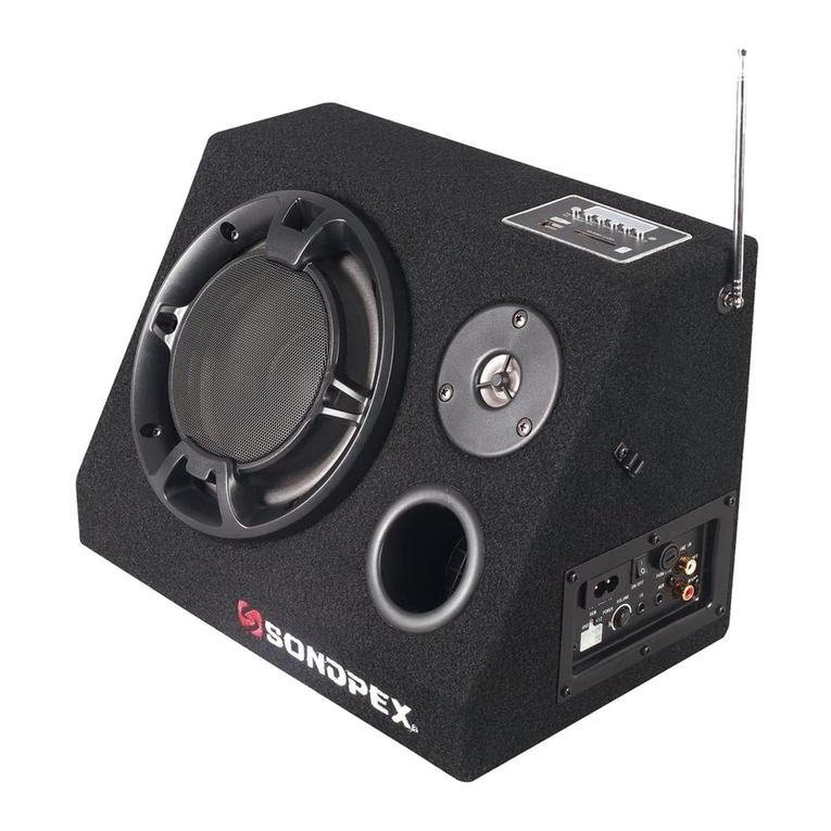 Sondpex Active Speaker System and Digital Music... User manual and installation instructions