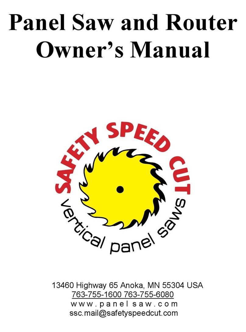 SafetySpeed Panel Saw and Router owner's manual
