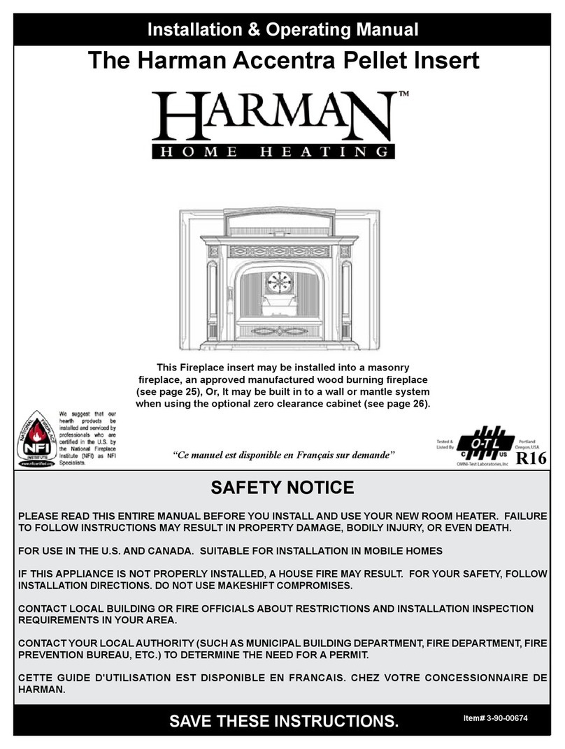 Harman Home Heating Accentra Insert Installation instructions