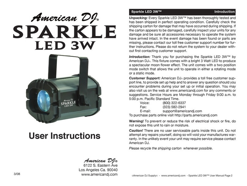 American DJ Sparkle LED 3W User instructions American DJ Sparkle LED 3W User instructions