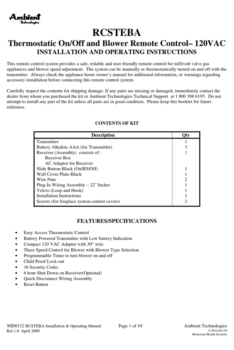 Ambient Technologies RCSTEBA User manual