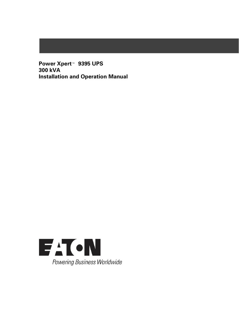 Eaton Power Xpert 9395 Installation and operation manual
