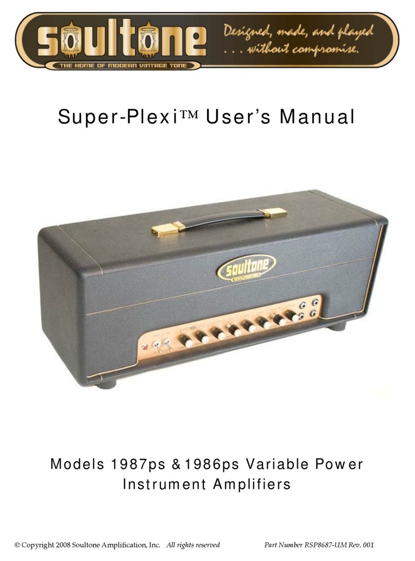 Soultone Amplification Super-Plexi 1987ps user manual