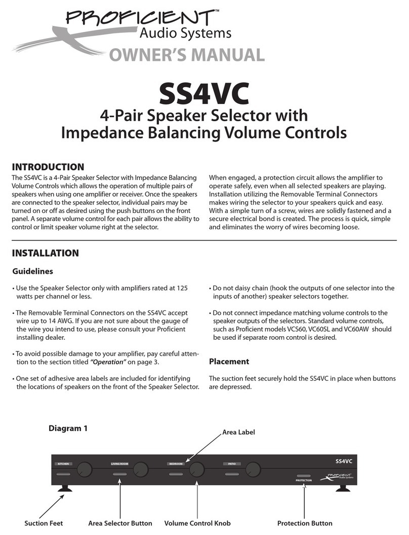 Proficient Audio Systems SS4VC owner's manual