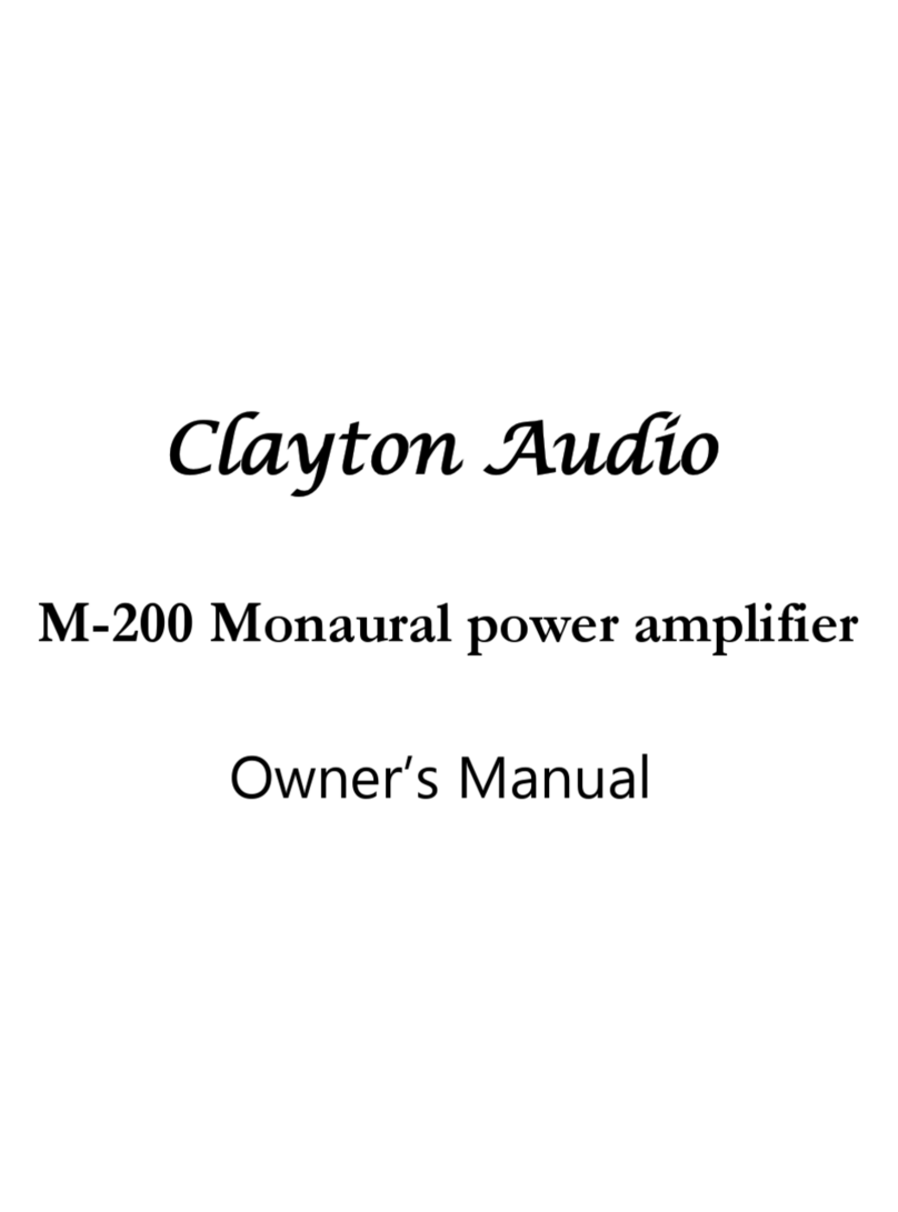clayton audio M-200 owner's manual