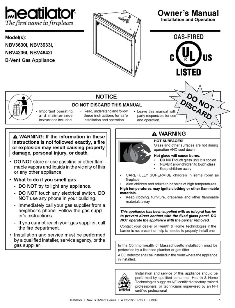 Heatilator NBV3630I User manual Heatilator NBV3630I User manual