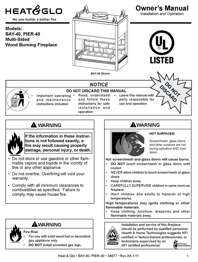 Heat & Glo BAY-40 User manual Heat & Glo BAY-40 User manual