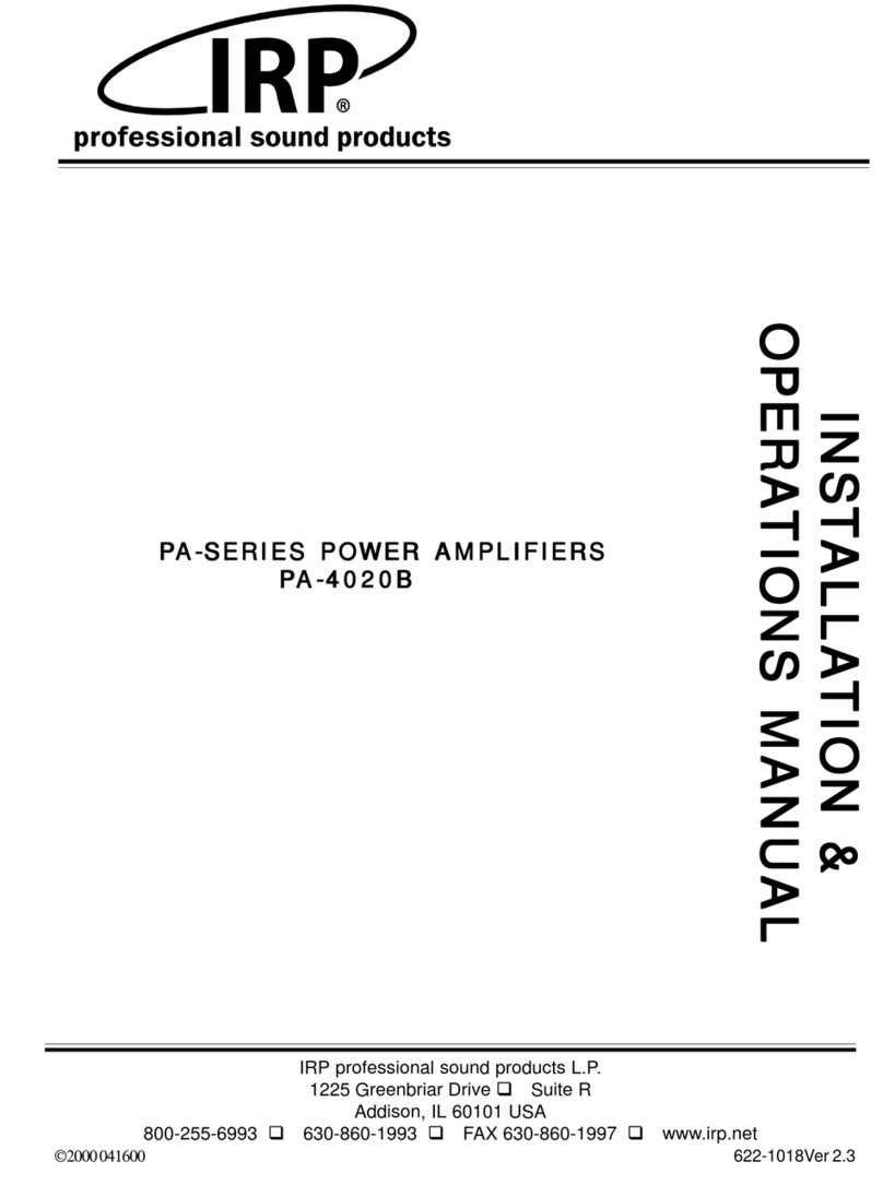 IRP PA-4020B Installation & operation manual