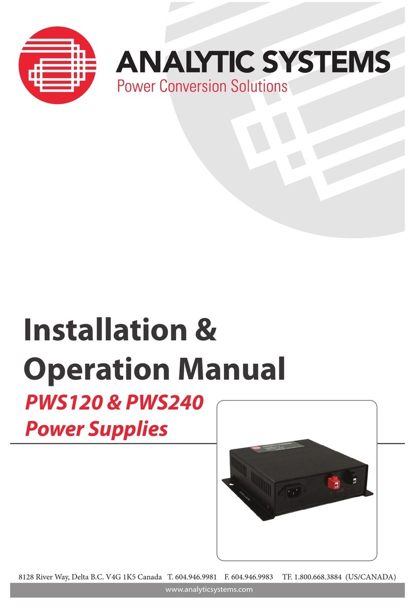 Analytic Systems PWS120 Installation & operation manual Analytic Systems PWS120 Installation & operation manual